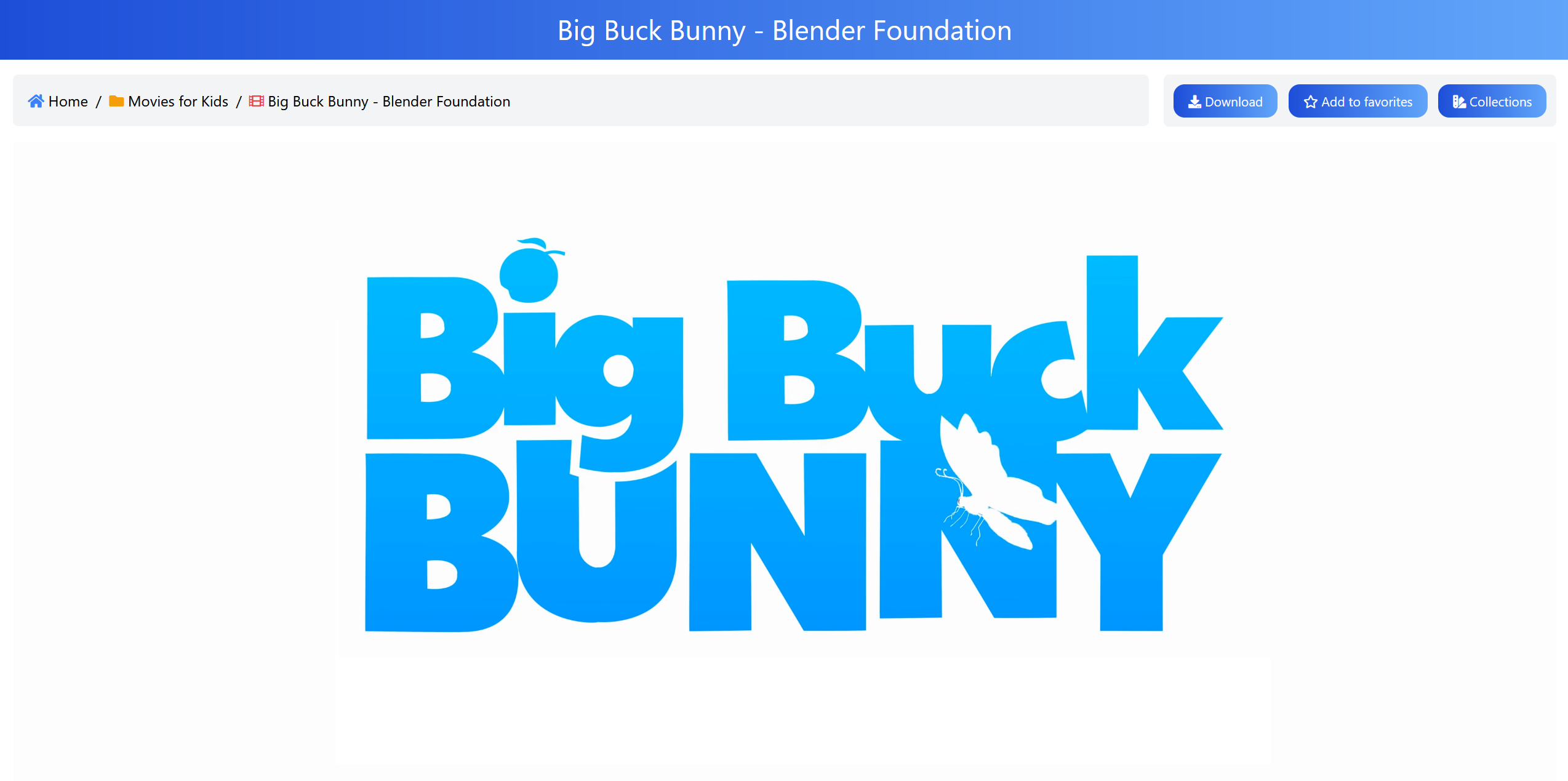 Big Buck Bunny playing